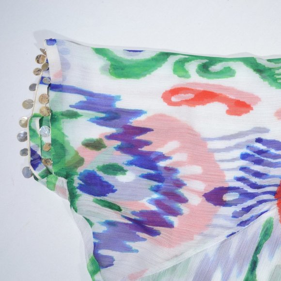 NWT ZARA BEADED PRINT KAFTAN, SIZE M/L - Picture 9 of 12